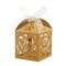 COTOPHER Laser Cut Boxes, 100pcs Thank You Gift Boxes Wedding Party Favor Boxes Lace Candy Boxes for Wedding Bridal Shower Baby Shower Birthday Party Decorations with Ribbons (2x2x2.75inch, Gold, 100)